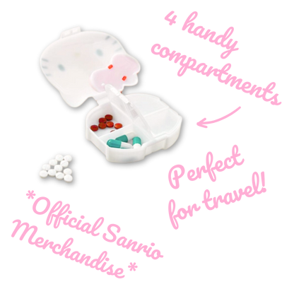 Hello Kitty Pill Organiser Medication Storage (Official Sanrio Merchandise)