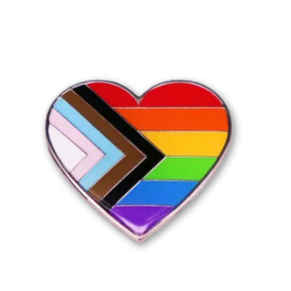 Rainbow Pride Flag Heart Enamel Pin