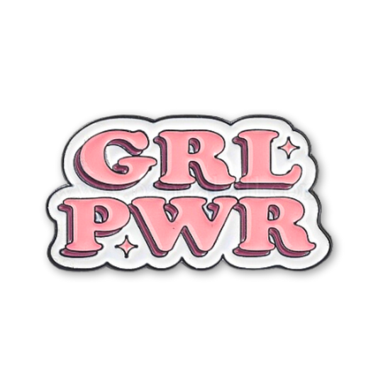 GRL PWR Feminine Energy Sparkles Enamel Pin
