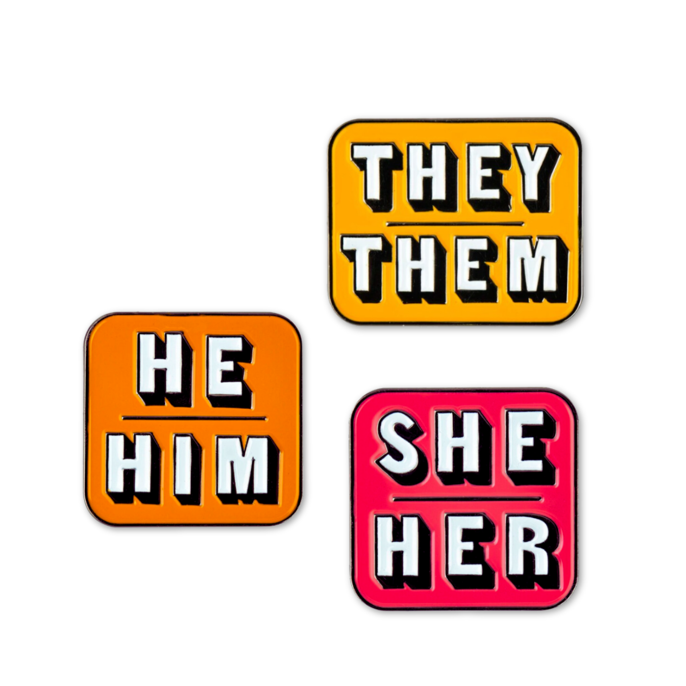 Pronouns Enamel Pin Bundle