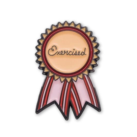 Exercised Award Ribbon Enamel Pin