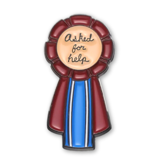 Asked For Help Award Ribbon Enamel Pin