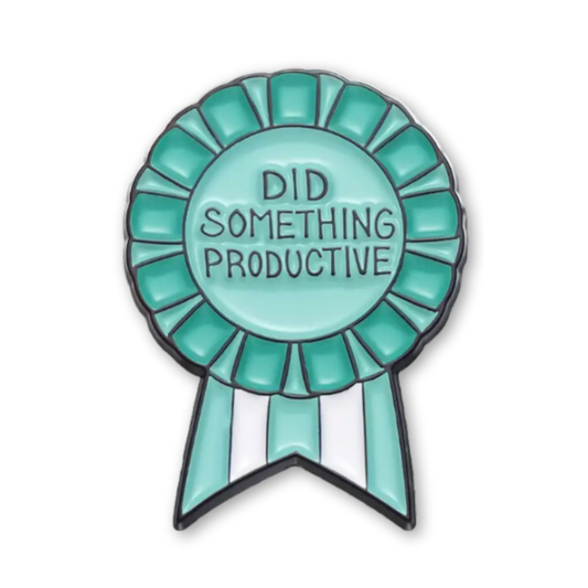 Did Something Productive Award Ribbon Enamel Pin