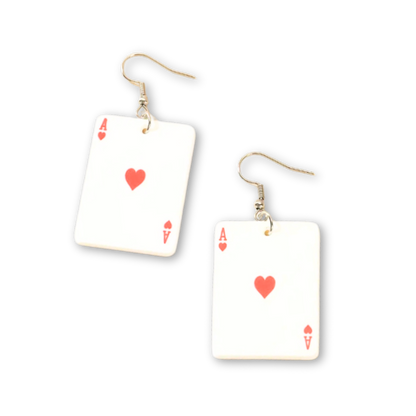 Ace Of Hearts Retro Playing Card Dangles
