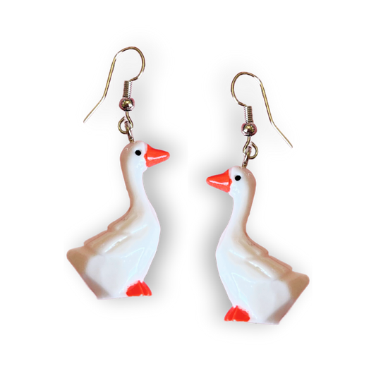 Silly Goose Duck Dangle Earrings