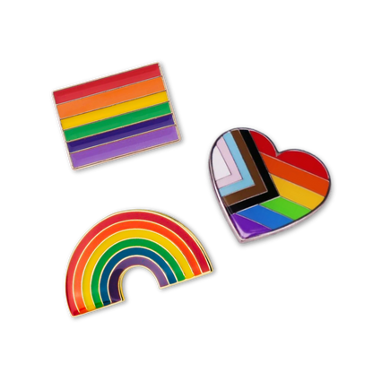 Rainbow Pride Heart Edition Enamel Pin Bundle