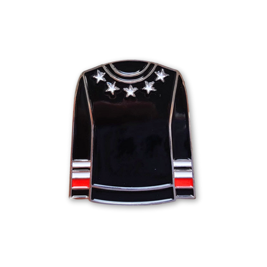 David's Sweater Stars and Stripes Enamel Pin