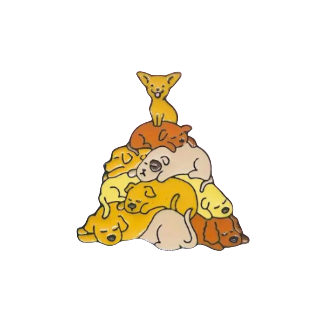 Stack O' Pups Enamel Pin