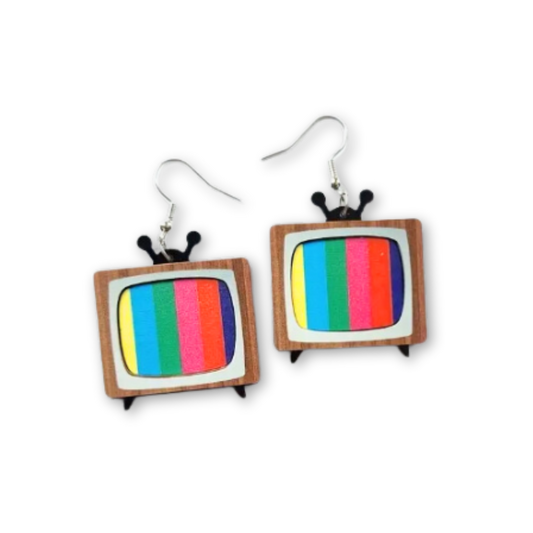 Retro Television Nostalgic Rainbow Dangles