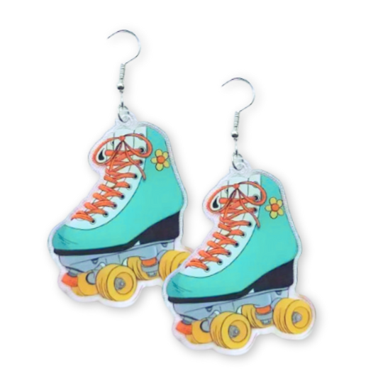 Daisy Roller Skates Retro Drop Earrings