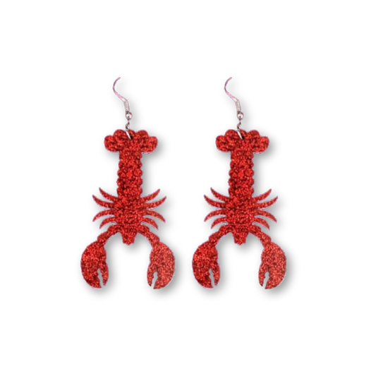 Glittery Lobster Dangles