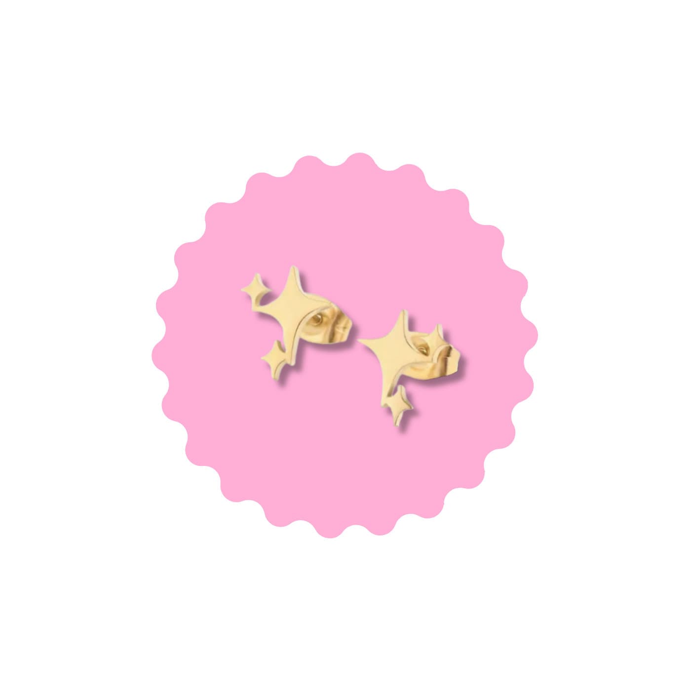 Sparkles Emoji Gold Stud Earrings