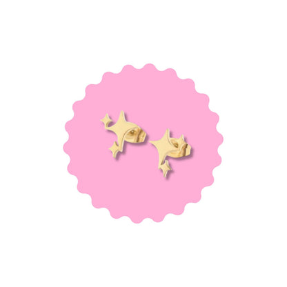 Sparkles Emoji Gold Stud Earrings
