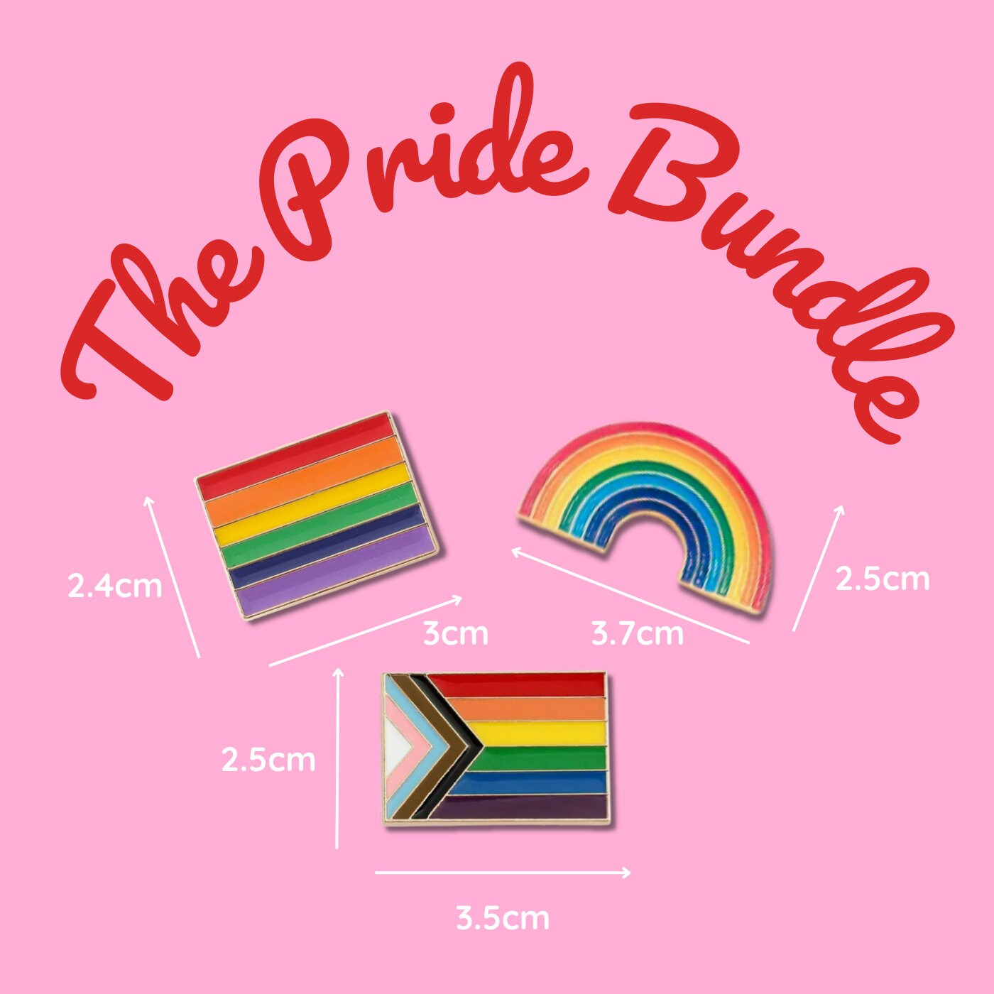 Rainbow Pride Classic Enamel Pin Bundle