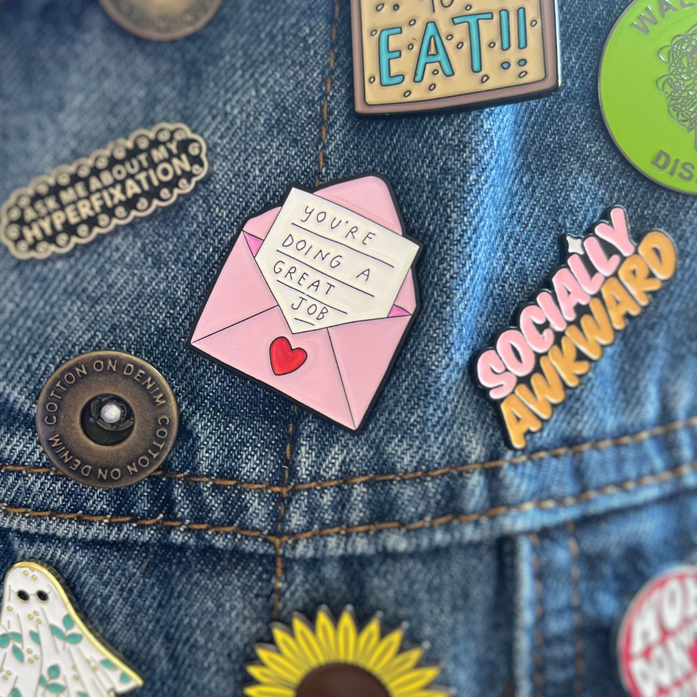 You're Doing A Great Job Love Letter Enamel Pin