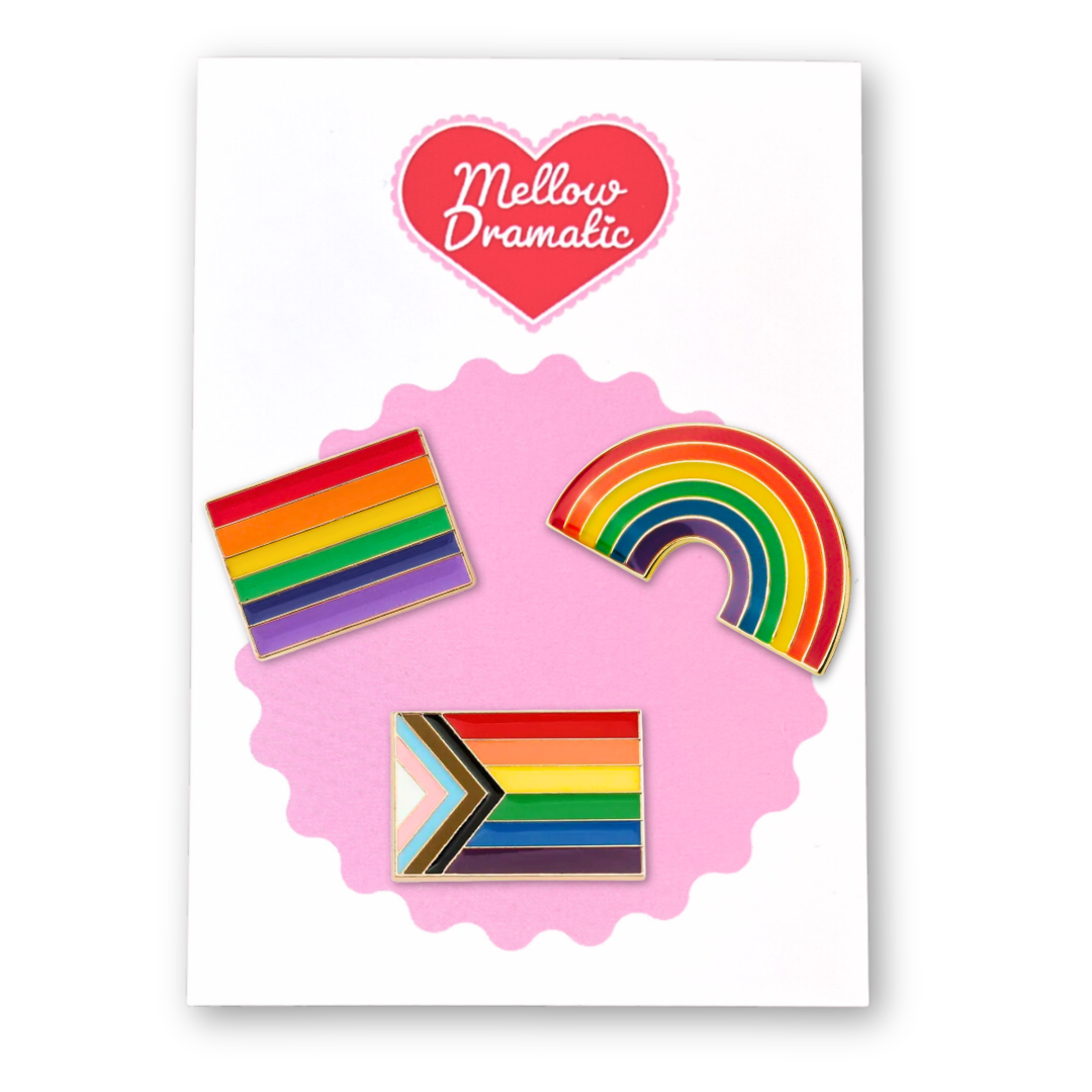 Rainbow Pride Classic Enamel Pin Bundle