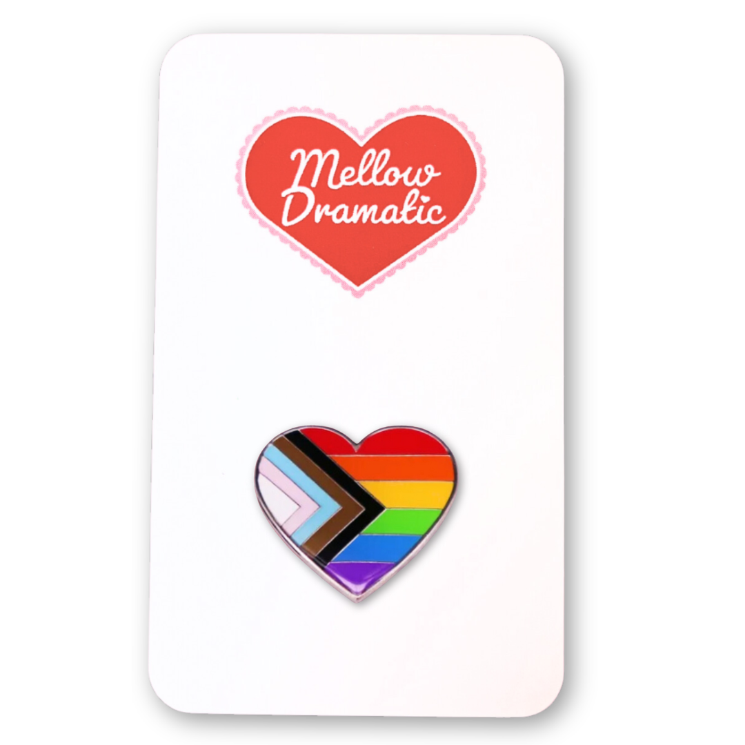 Rainbow Pride Flag Heart Enamel Pin